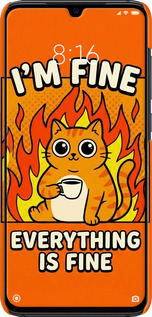 3D пластиковый матовый чехол Funny Cat для Xiaomi Mi9 - 6786m-1648 изображение 