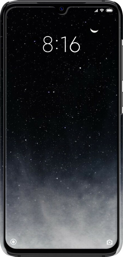 3D пластиковый матовый чехол Сині хмари, Синій місяць для Xiaomi Mi9 - 6396m-1648 изображение 