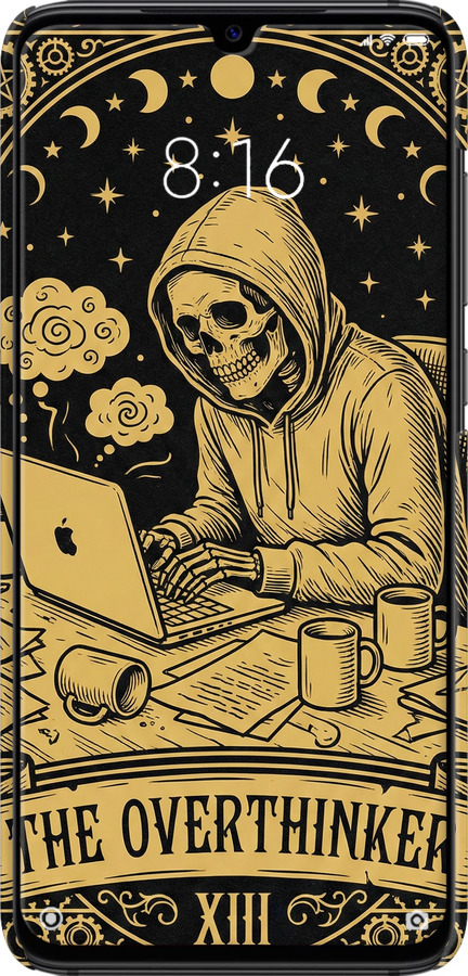 3D пластиковый матовый чехол The Overthinker для Xiaomi Mi9 - 6774m-1648 изображение 