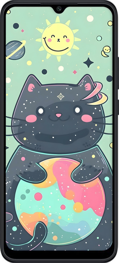 TPU чехол Милый котик для Xiaomi Poco C40 - 6364b-2701 изображение 