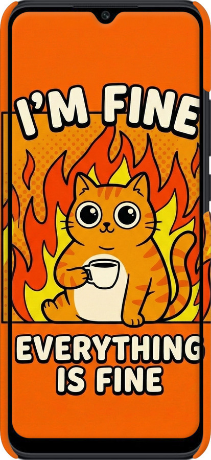 3D пластиковий матовий чехол Funny Cat для Xiaomi Poco C40 - 6786m-2701 изображение 