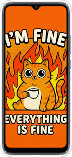 Силикон с усиленными углами чехол Funny Cat для Xiaomi Poco C40 - 6786sp-2701 изображение 