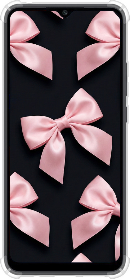 Силіконовий протиударний с посиленими кутами чехол Coquette Ribbons Dark Coquette для Xiaomi Poco C40 - 6767sp-2701 изображение 