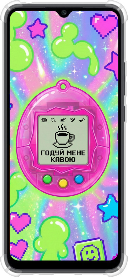 Силикон с усиленными углами чехол Y2K Aesthetic Retro Pet: Годуй мене кавою для Xiaomi Poco C40 - 6784sp-2701 изображение 