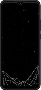 Силиконовый чехол Черно белые абстрактные горы для Xiaomi Poco C40 - 6437u-2701 изображение 
