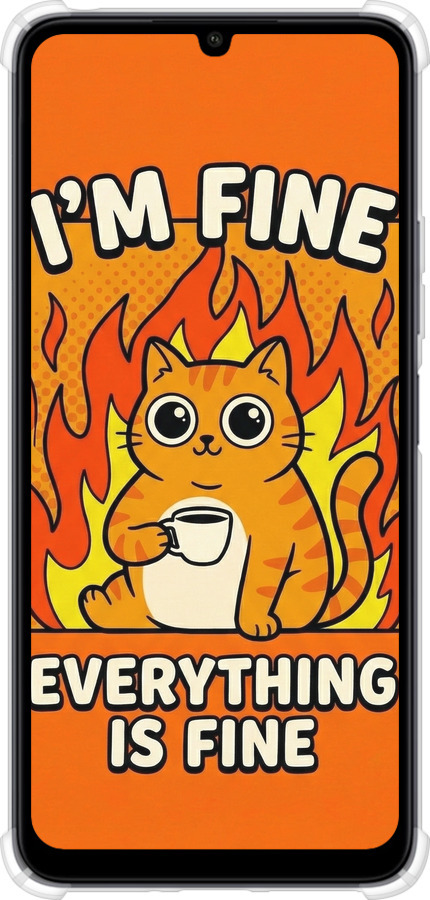 Силикон с усиленными углами чехол Funny Cat для Xiaomi Redmi 13C - 6786sp-3410 изображение 