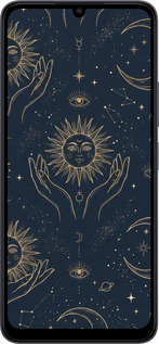 Силиконовый чехол Celestial Harmony: Sun & Moon Gold Mystic Pattern для Xiaomi Redmi 13C - 6778u-3410 изображение 