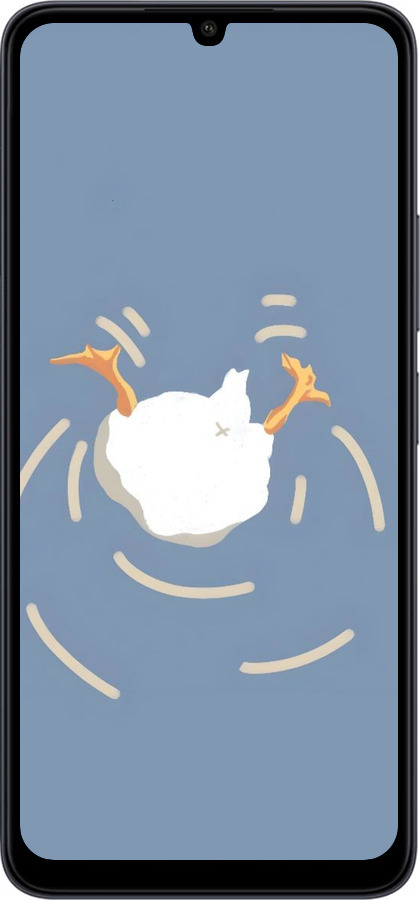 Силіконовий чехол Гусь ныряет для Xiaomi Poco C65 - 6275u-3447 изображение 