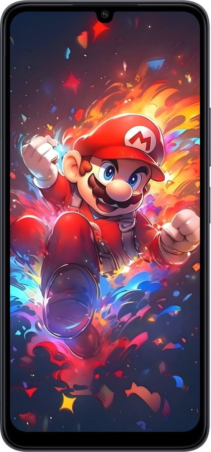 Силиконовый чехол Супер Марио для Xiaomi Redmi 13C - 6342u-3410 изображение 