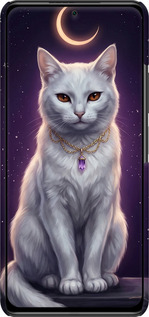 3D пластиковый матовый чехол Mystic White Cat Gothic Dark Purple Gold для Xiaomi Mi 11i - 6805m-3935 изображение 