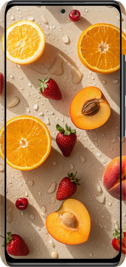 3D пластиковий матовий чехол Фрукти 3 для Xiaomi Poco F3 - 6703m-2280 изображение 