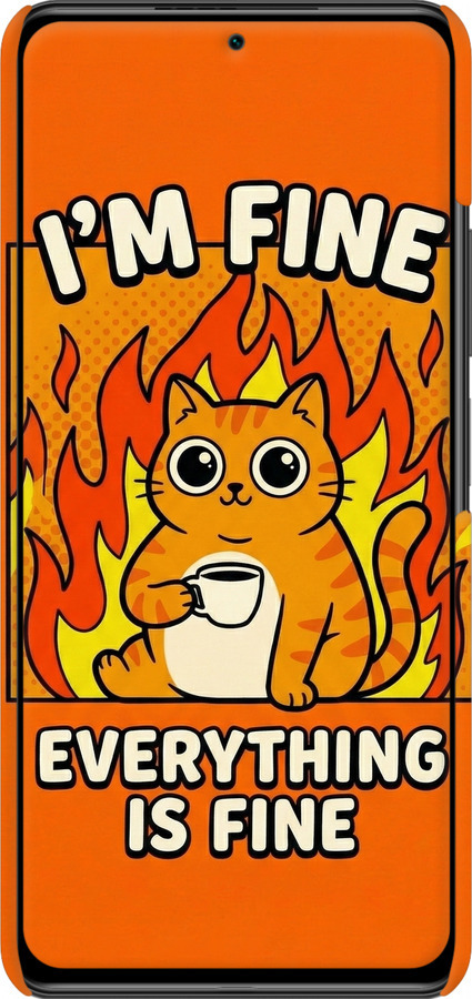 3D пластиковый матовый чехол Funny Cat для Xiaomi Poco F3 - 6786m-2280 изображение 