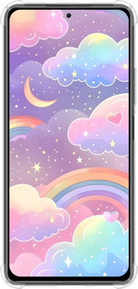 Силикон с усиленными углами чехол Облака и радуга для Xiaomi Poco F3 - 6312sp-2280 изображение 