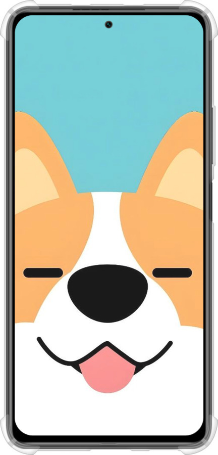 Силикон с усиленными углами чехол Корги для Xiaomi Poco F3 - 6280sp-2280 изображение 