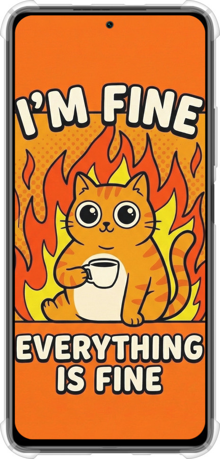 Силикон с усиленными углами чехол Funny Cat для Xiaomi Poco F3 - 6786sp-2280 изображение 