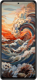 2D пластиковый чехол Арт волны для Xiaomi Poco F3 - 6324t-2280 изображение 