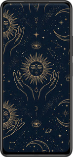 Силіконовий чехол Celestial Harmony: Sun & Moon Gold Mystic Pattern для Xiaomi Mi 11i - 6778u-3935 изображение 