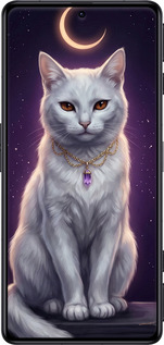 Силиконовый чехол Mystic White Cat Gothic Dark Purple Gold для Xiaomi Poco F4 GT - 6805u-2958 изображение 