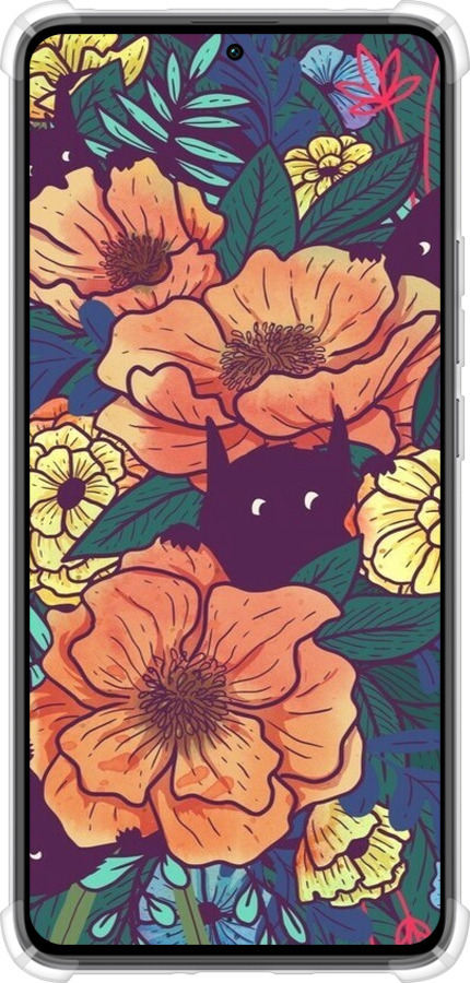 Силикон с усиленными углами чехол С изображением полевых цветов для Xiaomi Poco F5 Pro 5G - 6419sp-3193 изображение 