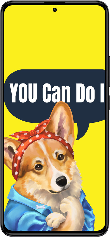 Силіконовий чехол чехол с корги You Can Do It для Xiaomi Redmi K60 - 6184u-2973 изображение 
