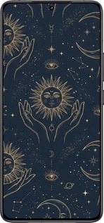 Силіконовий чехол Celestial Harmony: Sun & Moon Gold Mystic Pattern для Xiaomi Redmi K70 Pro - 6778u-3800 изображение 