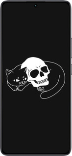 Силіконовий чехол Із зображенням кота та черепа для Xiaomi Redmi Turbo 3 5G - 6491u-3802 изображение 