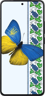 Силиконовый чехол Желто-голубая бабочка для Xiaomi Redmi K80 - 1054u-4148 изображение 