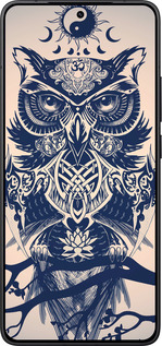 Силіконовий чехол Сова у візерунок для Xiaomi POCO F7 Pro - 4000u-4085 изображение 