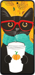 Силиконовый чехол Осенний кот для Xiaomi POCO F7 Pro - 4026u-4085 изображение 