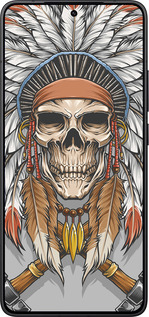 Силиконовый чехол Череп индейца для Xiaomi Redmi K80 - 4032u-4148 изображение 