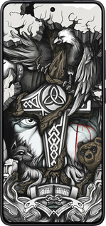 Силиконовый чехол Тату Викинг для Xiaomi Redmi K80 - 4098u-4148 изображение 