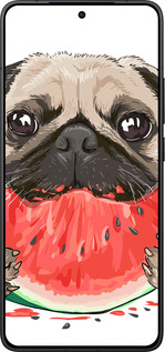 Силиконовый чехол Мопс и арбуз для Xiaomi Redmi K80 - 4665u-4148 изображение 
