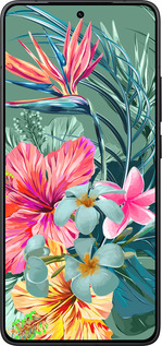 Силиконовый чехол Тропические цветы v1 для Xiaomi Redmi K80 - 4667u-4148 изображение 