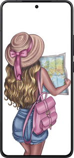 Силиконовый чехол Девушка с картой для Xiaomi Redmi K80 - 4704u-4148 изображение 