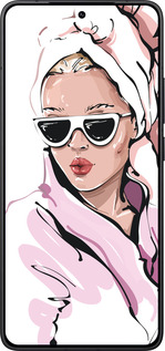 Силиконовый чехол Девушка в очках 2 для Xiaomi Redmi K80 - 4714u-4148 изображение 