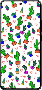 Силиконовый чехол Кактусы 4 для Xiaomi POCO F7 Pro - 4856u-4085 изображение 