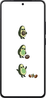 Силіконовий чехол Авокадо 1 для Xiaomi POCO F7 Pro - 4857u-4085 изображение 
