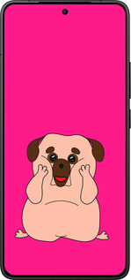 Силіконовий чехол Веселий мопс для Xiaomi POCO F7 Pro - 4908u-4085 изображение 