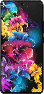 Силиконовый чехол Абстрактные цветы для Xiaomi POCO F7 Pro - 511u-4085 изображение 