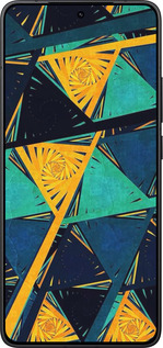 Силиконовый чехол Арт, абстракция, желтый, синий для Xiaomi Redmi K80 - 5382u-4148 изображение 