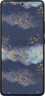 Силіконовий чехол Ніч золоті зірки для Xiaomi Redmi K80 - 5421u-4148 изображение 