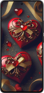 Силиконовый чехол Сердечки v4 для Xiaomi Redmi K80 - 5834u-4148 изображение 