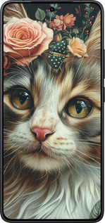 Силиконовый чехол Cats and flowers для Xiaomi POCO F7 Pro - 6069u-4085 изображение 