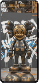 Силиконовый чехол Bronze kaws v3 для Xiaomi POCO F7 Pro - 6099u-4085 изображение 