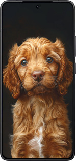 Силиконовый чехол Cocker spaniel на черном фоне для Xiaomi Redmi K80 - 6137u-4148 изображение 