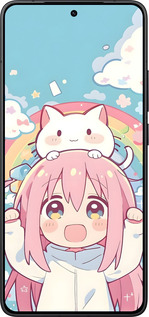 Силиконовый чехол Девочка аниме радуга для Xiaomi Redmi K80 - 6304u-4148 изображение 