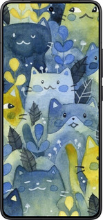 Силіконовий чехол Із зображенням котячого лісу для Xiaomi Redmi K80 - 6447u-4148 изображение 