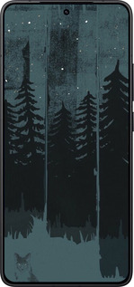 Силиконовый чехол Лиса и ночной лес для Xiaomi Redmi K80 - 6481u-4148 изображение 