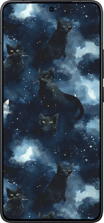 Силиконовый чехол Изображение Кошек с тёмной акварелью для Xiaomi Redmi K80 - 6521u-4148 изображение 