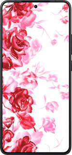 Силиконовый чехол Нарисованные розы для Xiaomi POCO F7 Pro - 724u-4085 изображение 